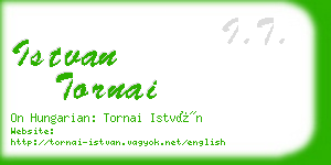 istvan tornai business card